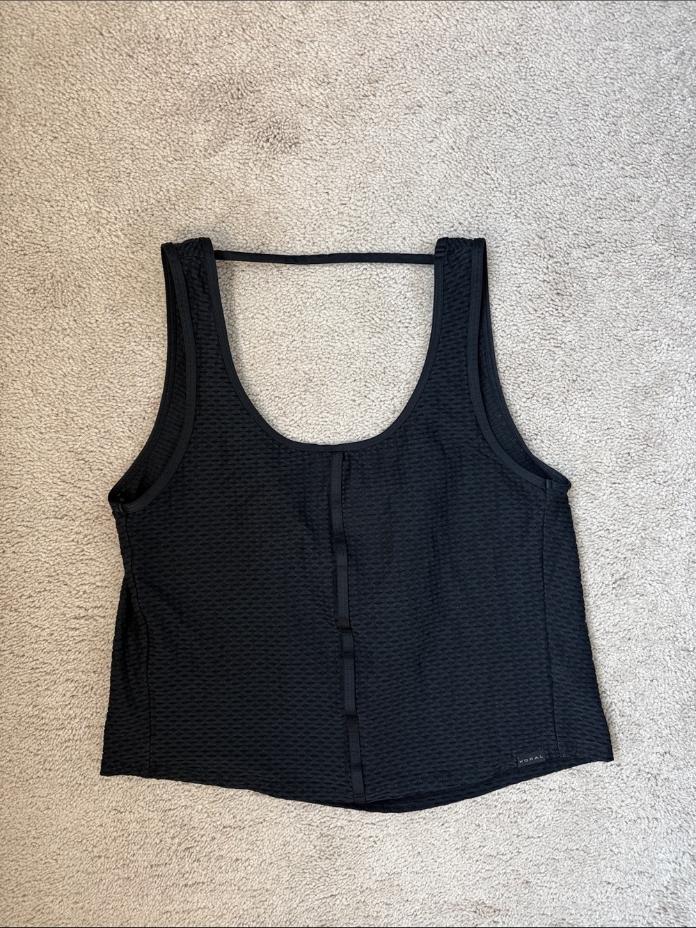 Koral Black Mesh Workout Top